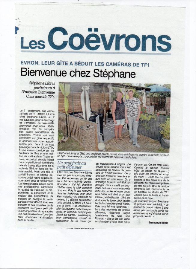Chambres D Hotes Les Papillons Evron ภายนอก รูปภาพ